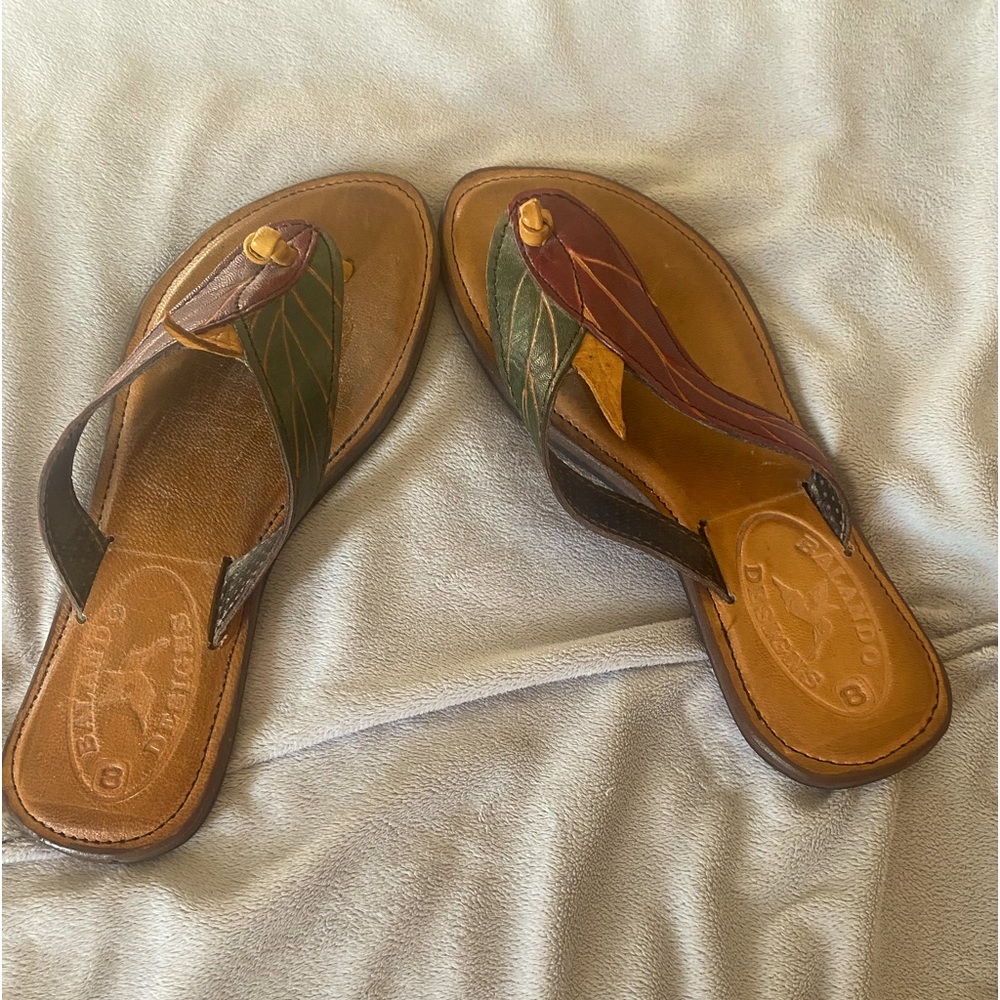 Jamaica multicolored Leather Flip Flops